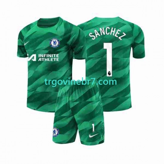 Golmanski Dres - Dres Chelsea Robert Sanchez 1 Treći 2023-2024 Kratkih Rukava - Dječji