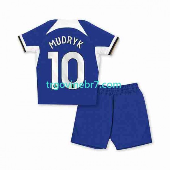 Dres Chelsea Mykhaylo Mudryk 10 Domaći 2023-2024 Kratkih Rukava - Dječji