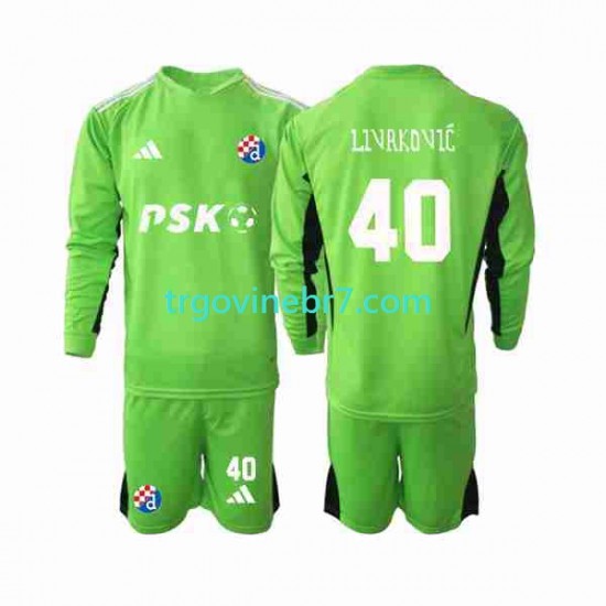 Golmanski Dres - Dres Dinamo Zagreb Livakovic 40 Domaći 2023-2024 Dugim Rukavima - Dječji