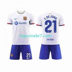 Dres FC Barcelona Frenkie de Jong 21 Gostujući 2023-2024 Kratkih Rukava - Dječji