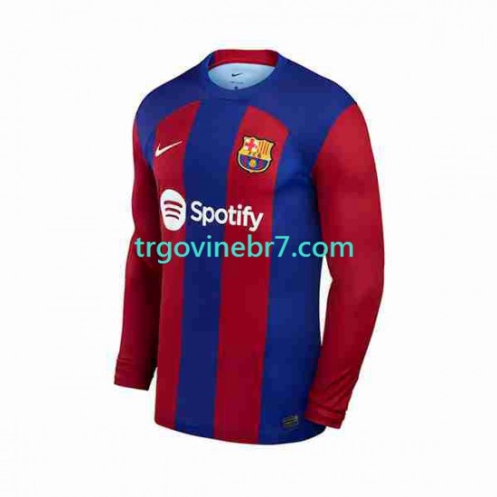 Dres FC Barcelona Domaći 2023-2024 Dugim Rukavima - Muški