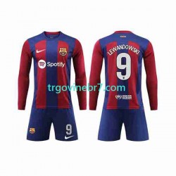 Dres FC Barcelona LEWANDOWSKI 9 Domaći 2023-2024 Dugim Rukavima - Dječji