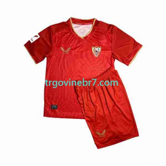 Dres Sevilla FC Sergio Ramos 4 Gostujući 2023-2024 Kratkih Rukava - Dječji