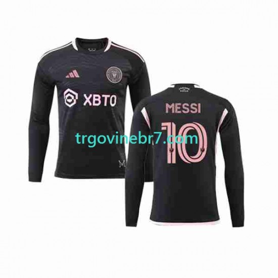 Dres Inter Miami Lionel Messi 10 Gostujući 2023-2024 Dugim Rukavima - Muški