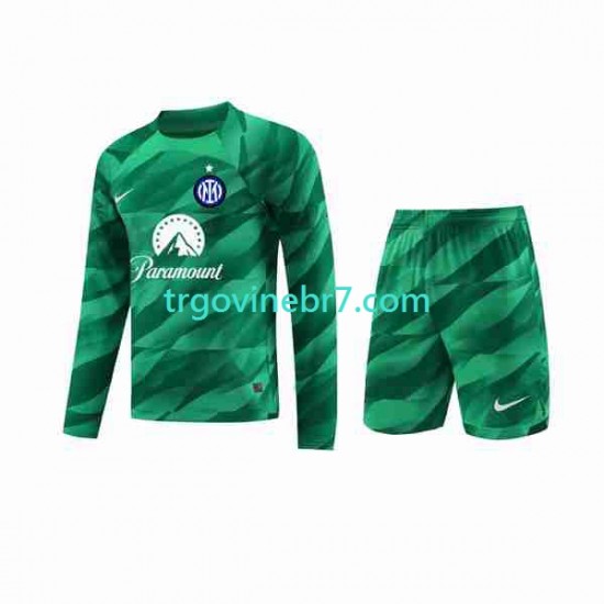 Golmanski Dres - Dres Inter Milan Gostujući 2023-2024 Dugim Rukavima - Dječji