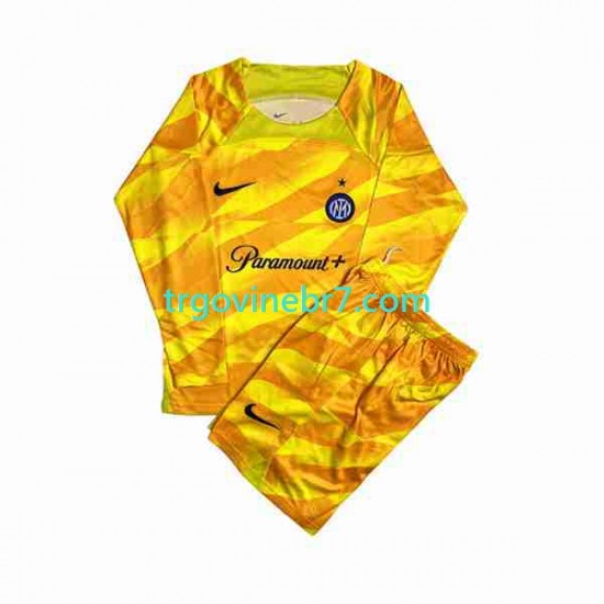 Golmanski Dres - Dres Inter Milan Domaći 2023-2024 Dugim Rukavima - Dječji