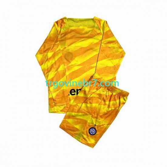 Golmanski Dres - Dres Inter Milan Domaći 2023-2024 Dugim Rukavima - Dječji