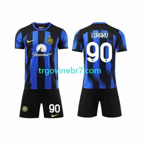 Dres Inter Milan Lukaku 90 Domaći 2023-2024 Kratkih Rukava - Dječji