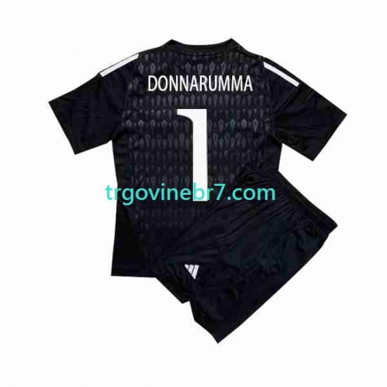 Golmanski Dres - Dres Italija Donnarumma 1 Gostujući 2023 Kratkih Rukava - Dječji