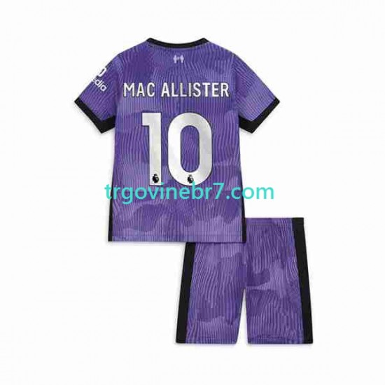 Dres Liverpool Alexis Mac Allister 10 Treći 2023-2024 Kratkih Rukava - Dječji
