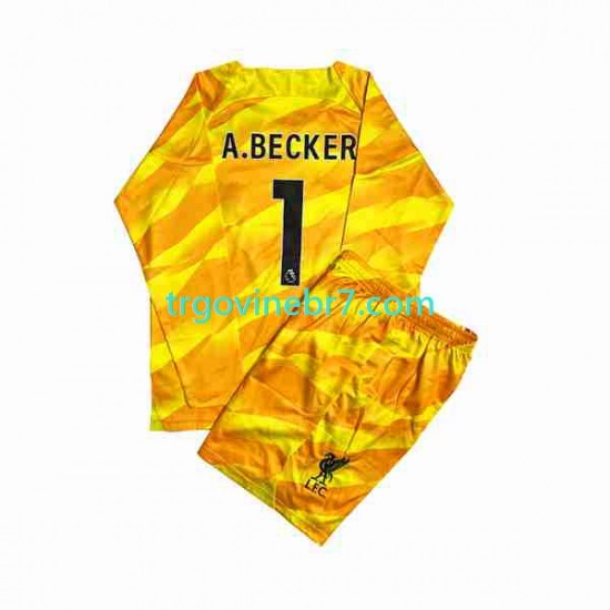 Golmanski Dres - Dres Liverpool A.Becker 1 Treći 2023-2024 Dugim Rukavima - Dječji