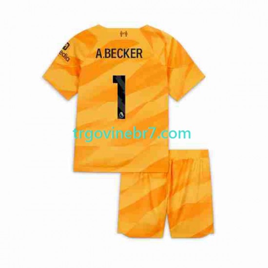 Golmanski Dres - Dres Liverpool A.Becker 1 Treći 2023-2024 Kratkih Rukava - Dječji