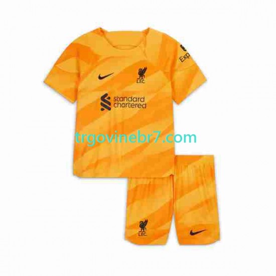 Golmanski Dres - Dres Liverpool Treći 2023-2024 Kratkih Rukava - Dječji
