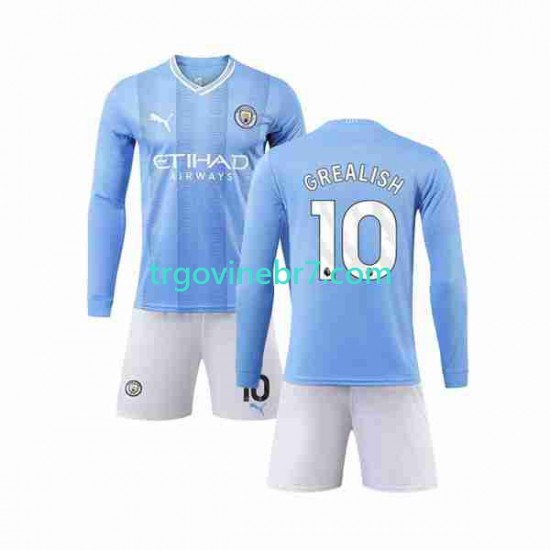 Dres Manchester City Grealish 10 Domaći 2023-2024 Dugim Rukavima - Dječji