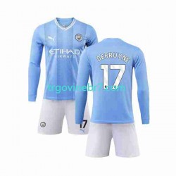 Dres Manchester City Kevin De Bruyne 17 Domaći 2023-2024 Dugim Rukavima - Dječji Dres Manchester City Kevin De Bruyne 17 Domaći 2023-2024 Dugim Rukavima - Dječji
