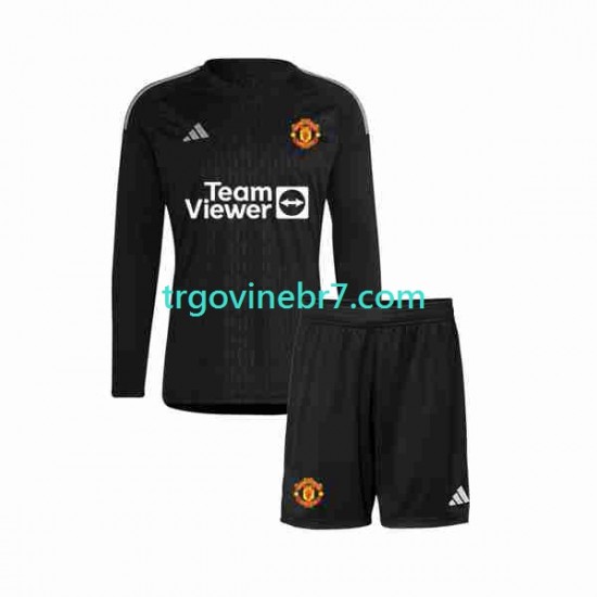 Golmanski Dres - Dres Manchester United Treći 2023-2024 Dugim Rukavima - Dječji