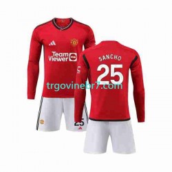 Dres Manchester United Sancho 25 Domaći 2023-2024 Dugim Rukavima - Dječji Dres Manchester United Sancho 25 Domaći 2023-2024 Dugim Rukavima - Dječji