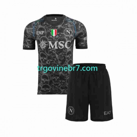 Dres Napoli Halloween Domaći 2023-2024 Kratkih Rukava - Dječji