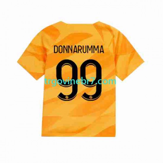 Golmanski Dres - Dres Paris Saint-Germain Donnarumma 99 Gostujući 2023-2024 Kratkih Rukava - Muški