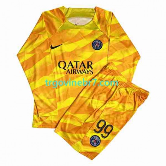 Golmanski Dres - Dres Paris Saint-Germain DONNARUMMA 99 Gostujući 2023-2024 Dugim Rukavima - Dječji