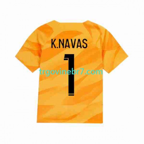 Golmanski Dres - Dres Paris Saint-Germain K.NAVAS 1 Gostujući 2023-2024 Kratkih Rukava - Muški