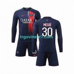 Dres Paris Saint-Germain Lionel Messi 30 Domaći 2023-2024 Dugim Rukavima - Dječji