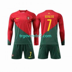 Dres Portugal Ronaldo 7 Domaći World Cup 2022 Dugim Rukavima - Dječji Dres Portugal Ronaldo 7 Domaći World Cup 2022 Dugim Rukavima - Dječji