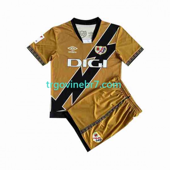 Dres Rayo Vallecano Treći 2023-2024 Kratkih Rukava - Dječji