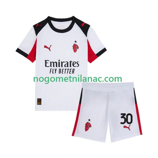 Dres AC Milan Ardon Jashari 30 Gostujući 2025-2026 Kratkih Rukava - Dječji