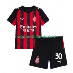 Dres AC Milan Ardon Jashari 30 Domaći 2025-2026 Kratkih Rukava - Dječji