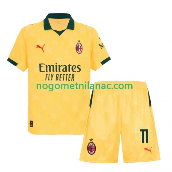 Dres AC Milan Christian Pulisic 11 Treći 2025-2026 Kratkih Rukava - Dječji