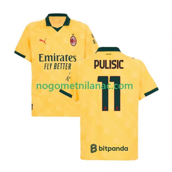 Dres AC Milan Christian Pulisic 11 Treći 2025-2026 Kratkih Rukava - Muški