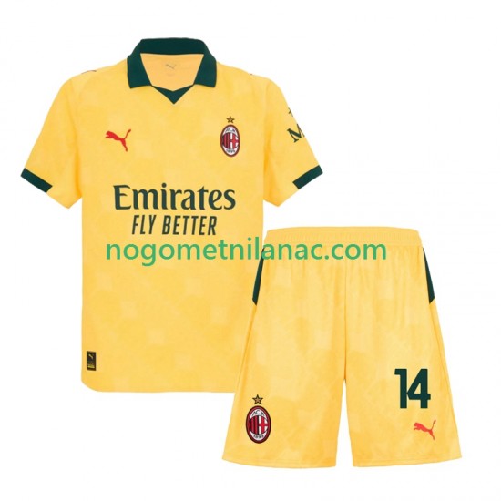Dres AC Milan Modrić Luca 14 Treći 2025-2026 Kratkih Rukava - Dječji