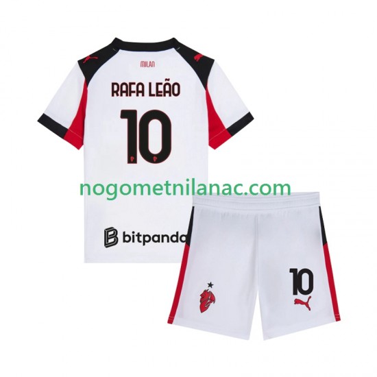 Dres AC Milan Rafael Leao 10 Gostujući 2025-2026 Kratkih Rukava - Dječji