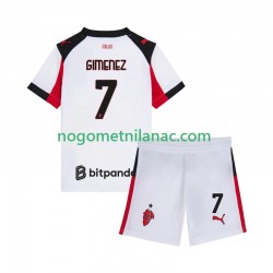 Dres AC Milan Santiago Gimenez 7 Gostujući 2025-2026 Kratkih Rukava - Dječji
