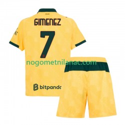 Dres AC Milan Santiago Gimenez 7 Treći 2025-2026 Kratkih Rukava - Dječji