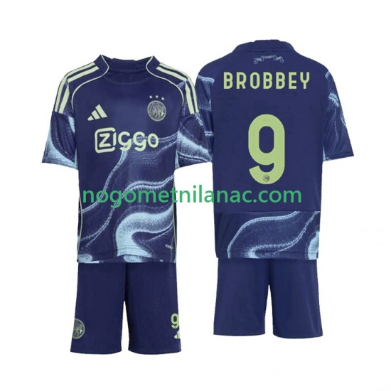 Dres AFC Ajax Brian Brobbey 9 Gostujući 2025-2026 Kratkih Rukava - Dječji