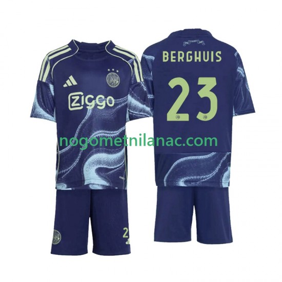 Dres AFC Ajax Steven Berghuis 23 Gostujući 2025-2026 Kratkih Rukava - Dječji