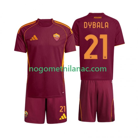 Dres Roma Dybala 21 Domaći 2025-2026 Kratkih Rukava - Dječji