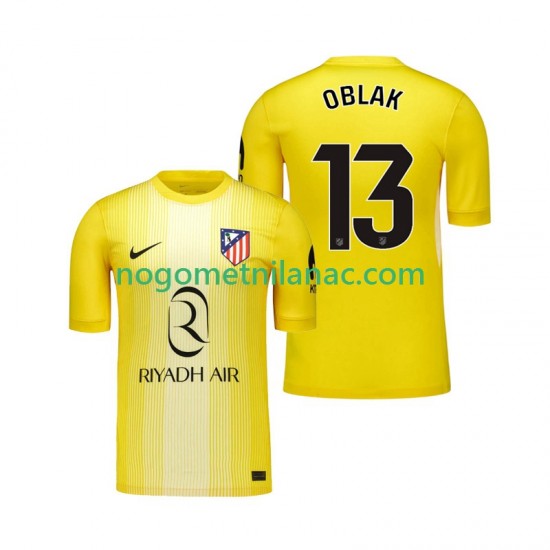 Golmanski Dres - Dres Atlético Madrid Jan Oblak 13 Domaći 2025-2026 Kratkih Rukava - Muški