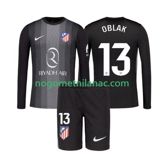 Golmanski Dres - Dres Atlético Madrid Jan Oblak 13 Gostujući 2025-2026 Dugim Rukavima - Dječji