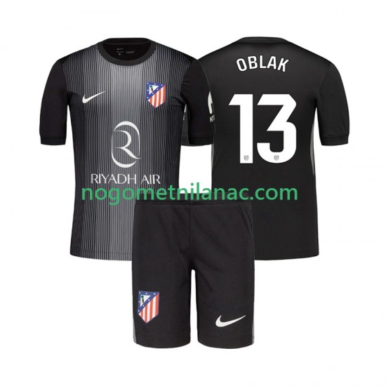 Golmanski Dres - Dres Atlético Madrid Jan Oblak 13 Gostujući 2025-2026 Kratkih Rukava - Dječji