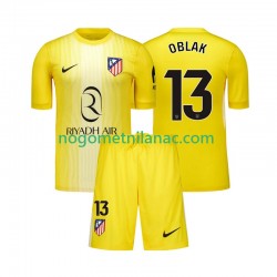 Golmanski Dres - Dres Atlético Madrid Jan Oblak 13 Domaći 2025-2026 Kratkih Rukava - Dječji