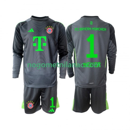 Golmanski Dres - Dres FC Bayern München Neuer 1 Gostujući 2025-2026 Dugim Rukavima - Dječji