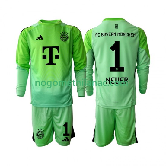 Golmanski Dres - Dres FC Bayern München Neuer 1 Domaći 2025-2026 Dugim Rukavima - Dječji