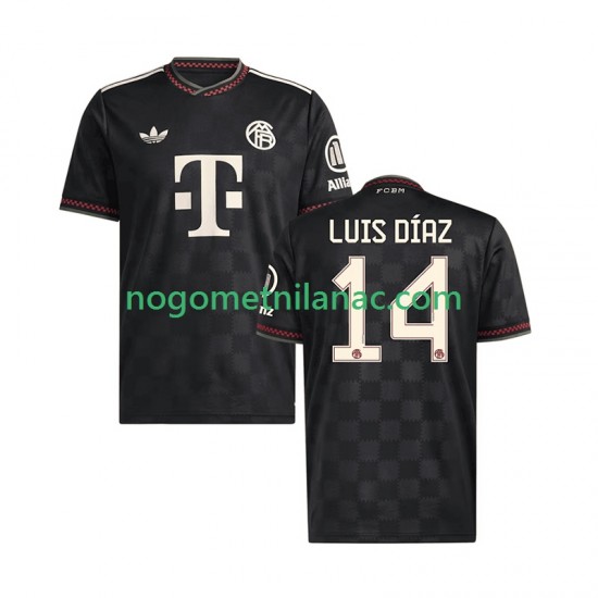 Dres FC Bayern München Luis Diaz 14 Treći 2025-2026 Kratkih Rukava - Muški