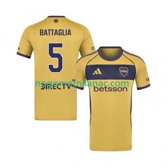 Dres CA Boca Juniors Rodrigo Battaglia 5 Gostujući 2025-2026 Kratkih Rukava - Muški
