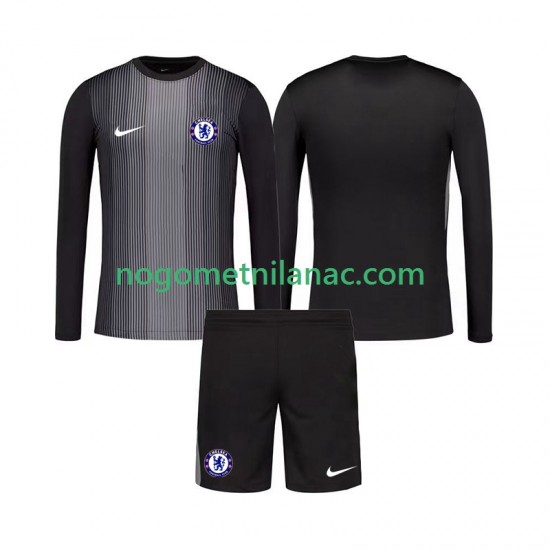 Golmanski Dres - Dres Chelsea Domaći 2025-2026 Dugim Rukavima - Dječji