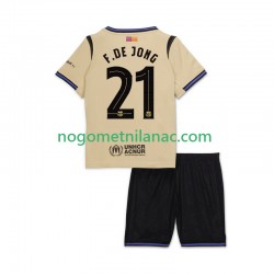 Dres FC Barcelona Frenkie de Jong 21 UCL Gostujući 2025-2026 Kratkih Rukava - Dječji