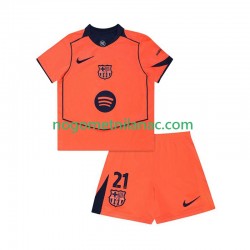 Dres FC Barcelona Frenkie de Jong 21 UCL Treći 2025-2026 Kratkih Rukava - Dječji